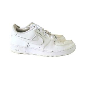 Youth Nike AF1 Air Force One White Leather Athletic Sneaker 7 7Y Boy Girl Kid